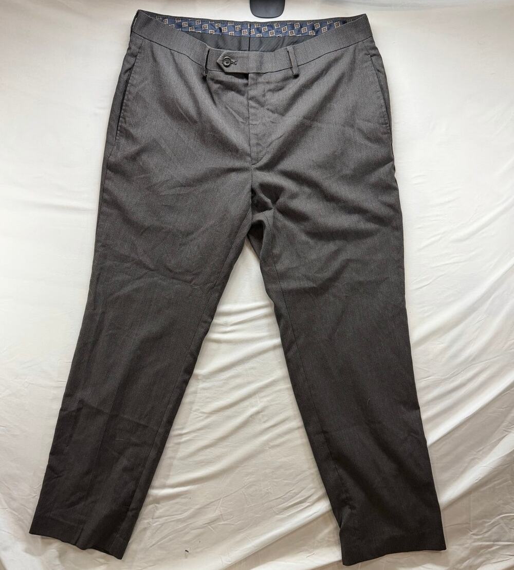Lauren Ralph Lauren Grey Houndstooth Wool Blend Trousers - 34W x 30L